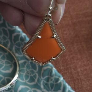 Kendra Scott Orange and Gold Earrings